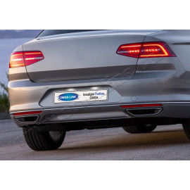 Хром накладки на глушитель vw passat b8 2017